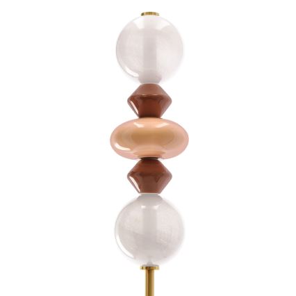 Lampada da terra LED FLORES LED/15W/230V oro/arancione/marrone