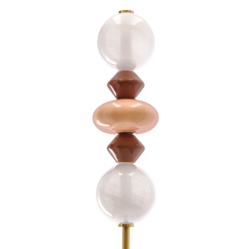 Lampada da terra LED FLORES LED/15W/230V oro/arancione/marrone