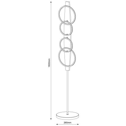 Lampada da terra LED MELISA LED/25W/230V pino
