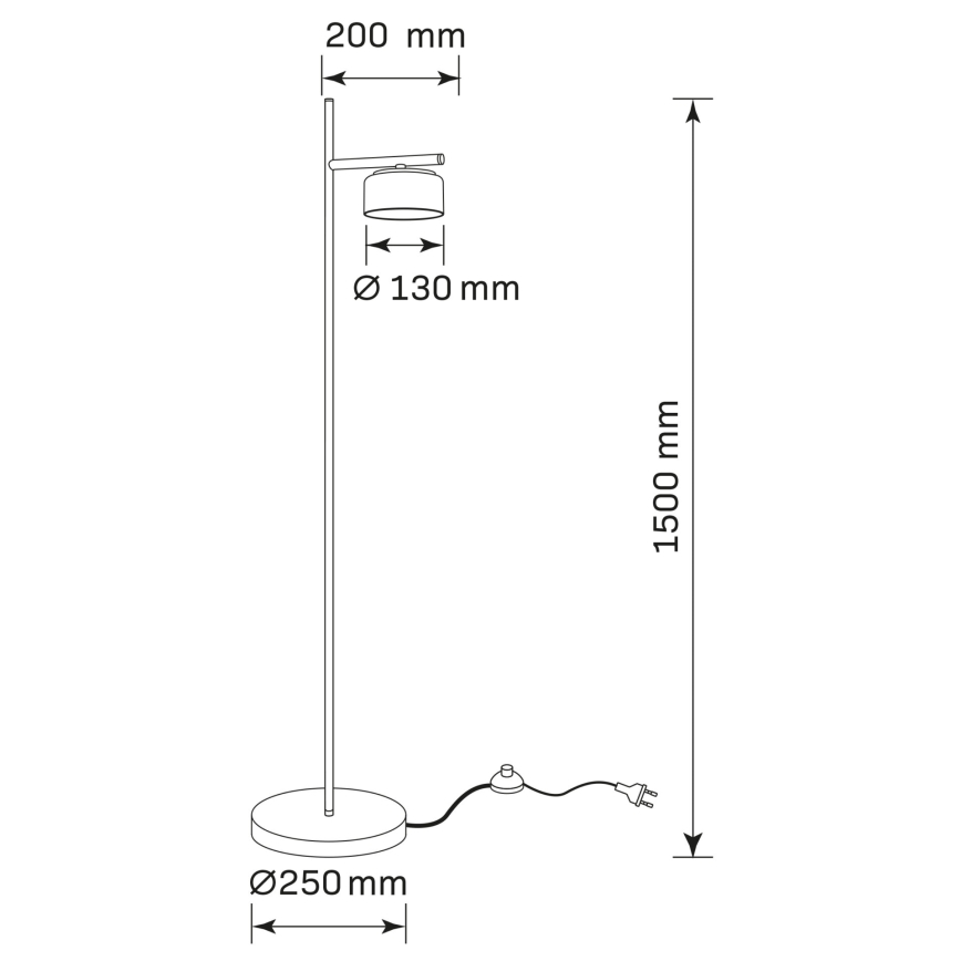 Lampada da terra LED OFELIA 1xGX53/6W/230V nero/fumé