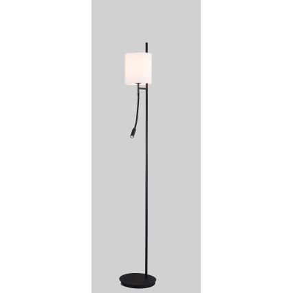 Lampada da terra LED TOKYO 1xE27/40W/230V + LED/3W nero/bianco