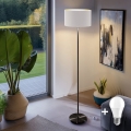 Lampada da terra LED TUNJA 1x E27/20W/230V Ø 38 cm nero/bianco
