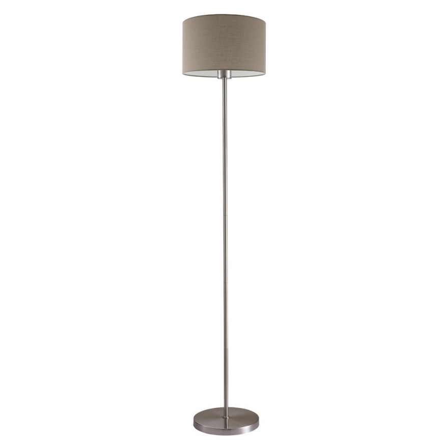 Lampada da terra LED TUNJA 1xE27/20W/230V Ø 30 cm cromo opaco/taupe
