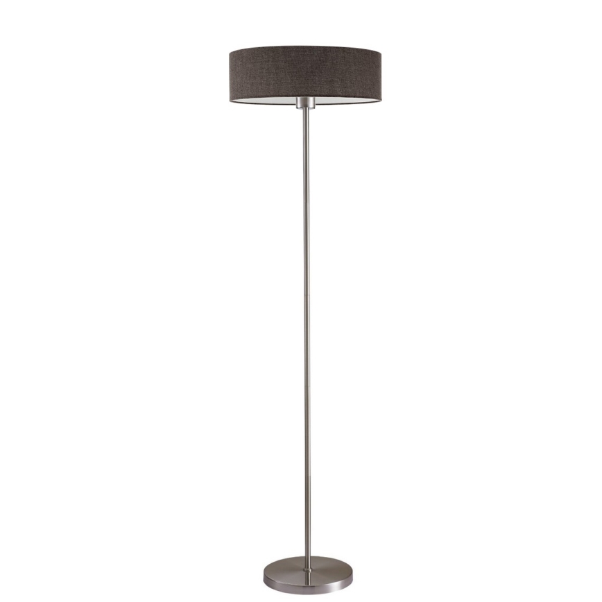 Lampada da terra LED TUNJA 1xE27/20W/230V Ø 38 cm cromo opaco/marrone
