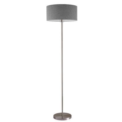 Lampada da terra LED TUNJA 1xE27/20W/230V Ø 38 cm cromo satinato/grigio