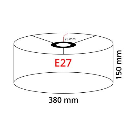 Lampada da terra LED TUNJA 1xE27/20W/230V Ø 38 cm nero/marrone