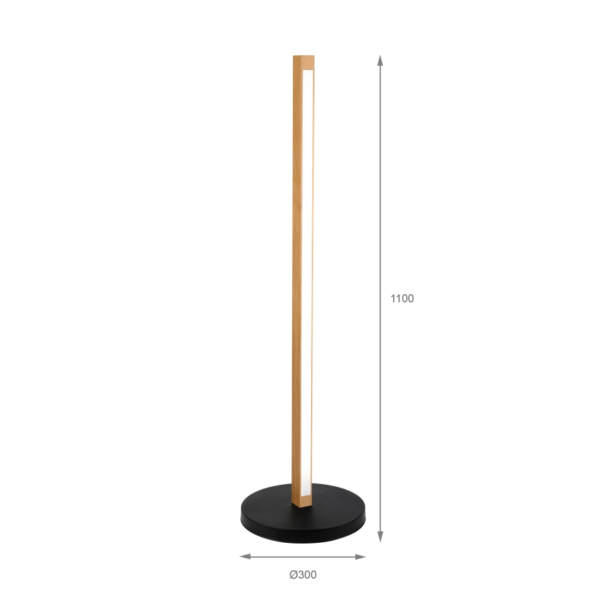 Lampada da terra LED VERDE LED/18W/230V 3000K rovere/nero