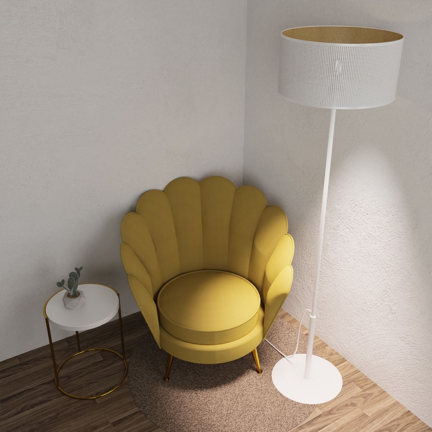 Lampada da terra LOFT SHADE 1xE27/60W/230V bianco/oro