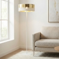 Lampada da terra LUX 1xE27/15W/230V bianco/oro