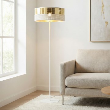 Lampada da terra LUX 1xE27/15W/230V bianco/oro