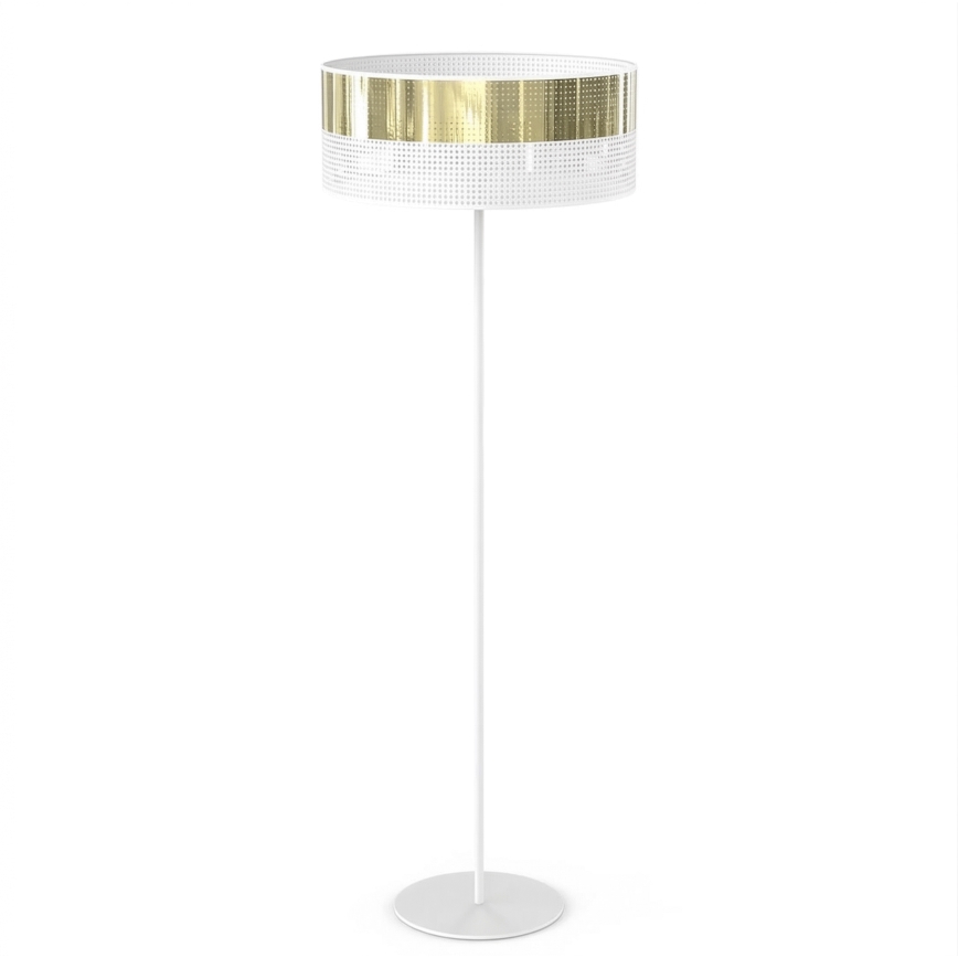 Lampada da terra LUX 1xE27/15W/230V bianco/oro