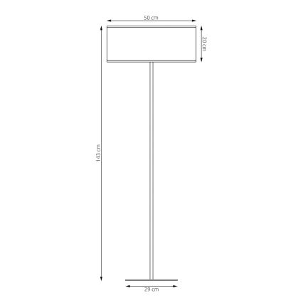 Lampada da terra LUX 1xE27/15W/230V bianco/oro