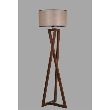 Lampada da terra MACKA 1xE27/60W/230V beige/marrone