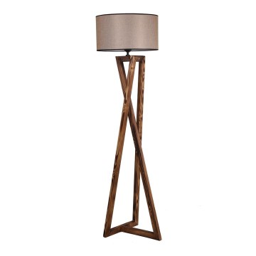 Lampada da terra MACKA 1xE27/60W/230V beige/marrone