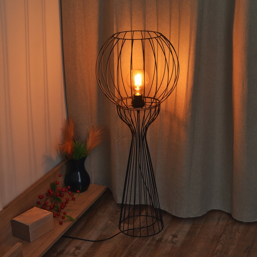 Lampada da terra MERCURE 1xE27/15W/230V nera