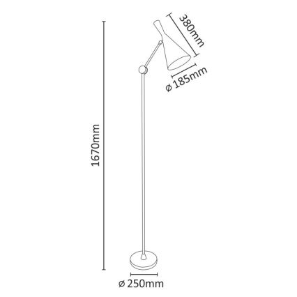 Lampada da terra MODERN 1xE27/20W/230V nero