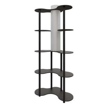 Lampada da terra NOTO con ripiani 1xE27/40W/230V nera