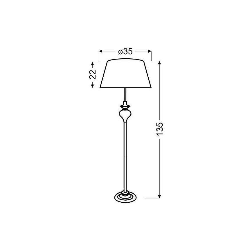 Lampada da terra PRIMA 1xE27/60W/230V argento/cromo lucido