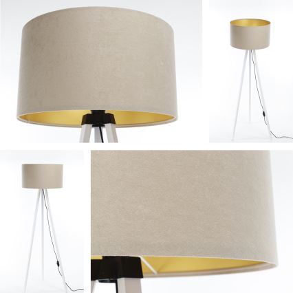 Lampada da terra STANDART 1xE27/60W/230V beige/bianco