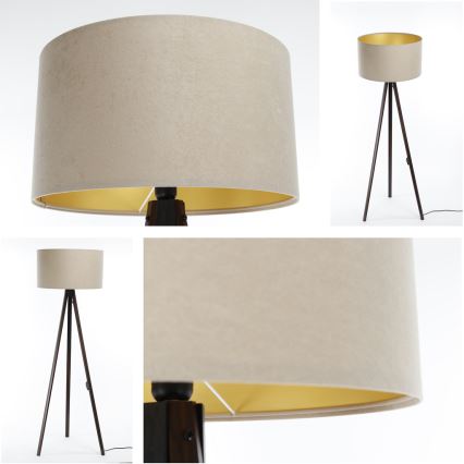 Lampada da terra STANDART 1xE27/60W/230V beige/marrone