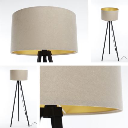 Lampada da terra STANDART 1xE27/60W/230V beige/nero