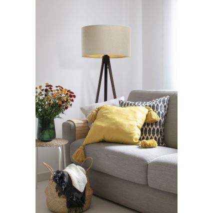 Lampada da terra STANDART 1xE27/60W/230V beige/wenge