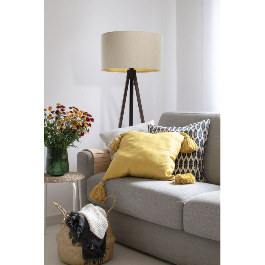 Lampada da terra STANDART 1xE27/60W/230V beige/wenge