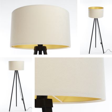 Lampada da terra STANDART 1xE27/60W/230V crema/wengé