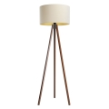 Lampada da terra STANDART 1xE27/60W/230V crema/wengé