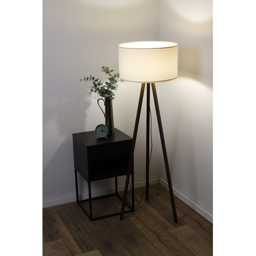 Lampada da terra STANDART 1xE27/60W/230V crema/wengé