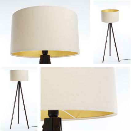 Lampada da terra STANDART 1xE27/60W/230V crema/wengé