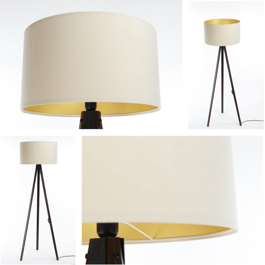 Lampada da terra STANDART 1xE27/60W/230V crema/wengé