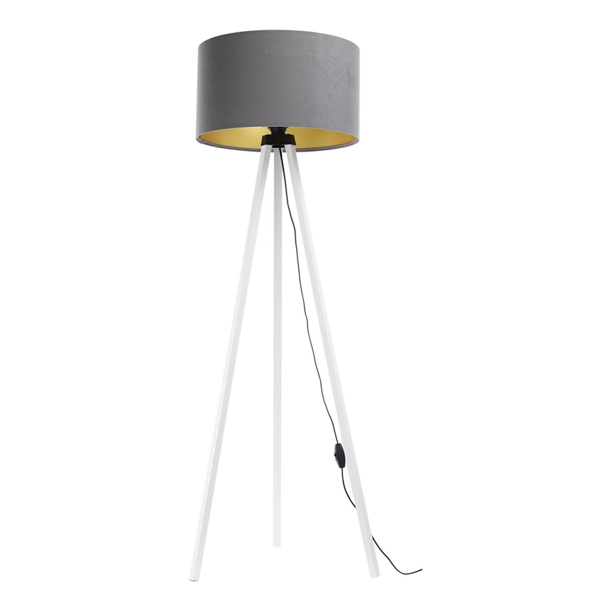 Lampada da terra STANDART 1xE27/60W/230V grigio/bianco