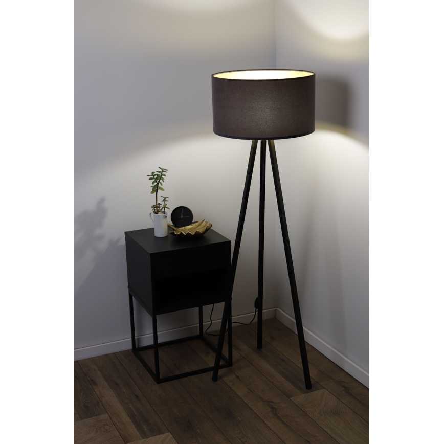 Lampada da terra STANDART 1xE27/60W/230V grigio/wengé