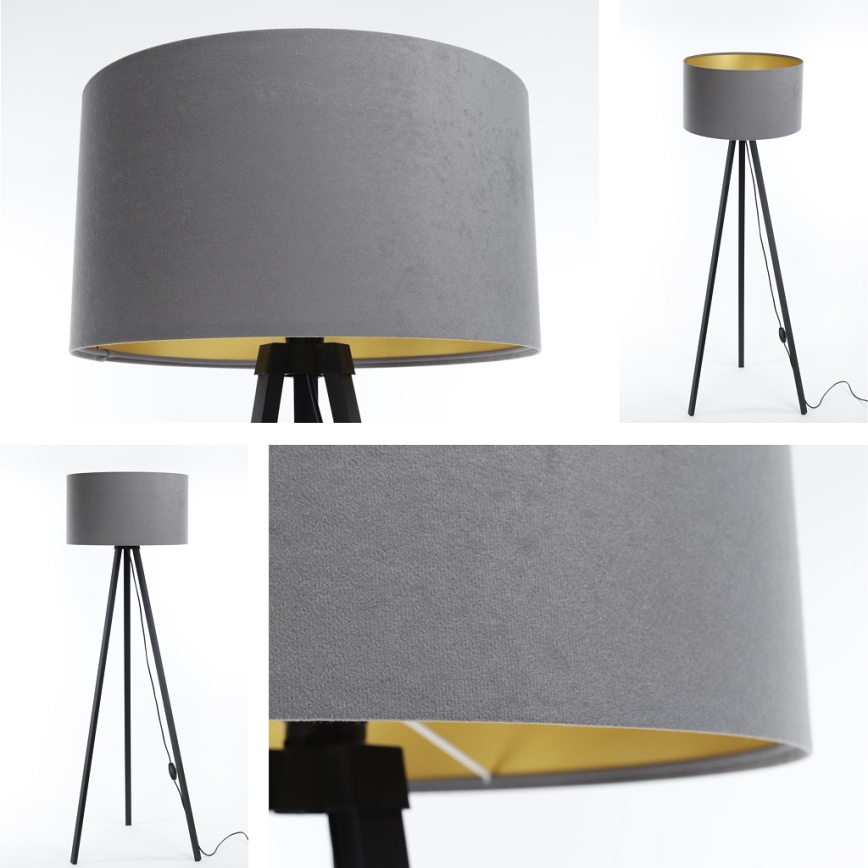 Lampada da terra STANDART 1xE27/60W/230V grigio/wengé