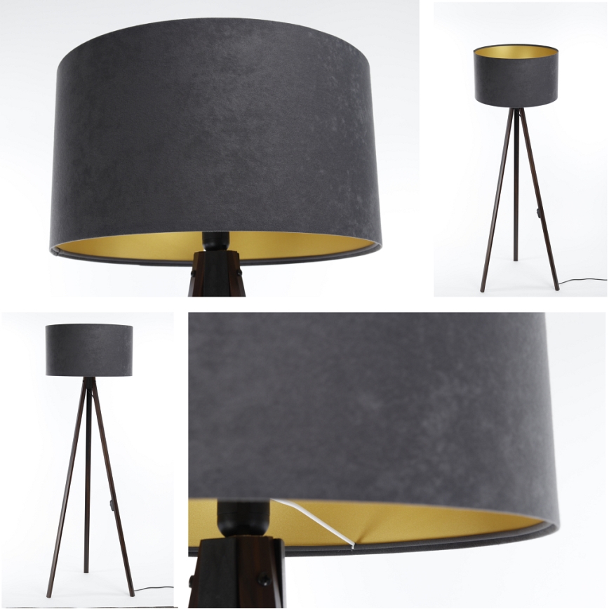 Lampada da terra STANDART 1xE27/60W/230V grigio/wengé