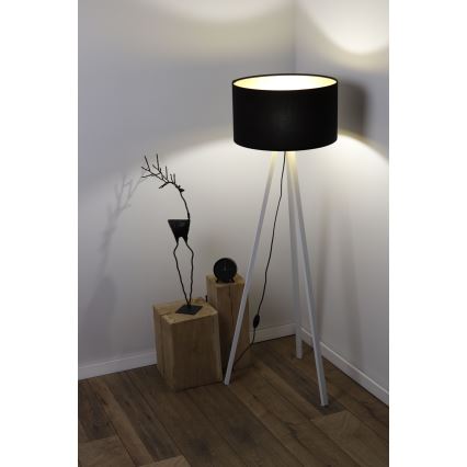 Lampada da terra STANDART 1xE27/60W/230V nero/bianco