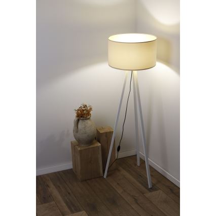 Lampada da terra STANDART 1xE27/60W/230V panna/bianco