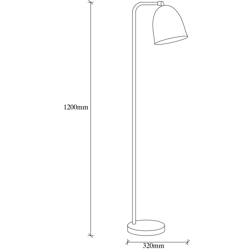 Lampada da terra TATTOO 1xE27/40W/230V nera