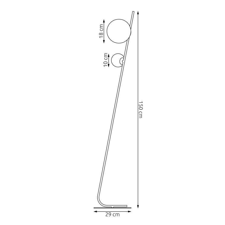 Lampada da terra TATU 2xG9/8W/230V nera