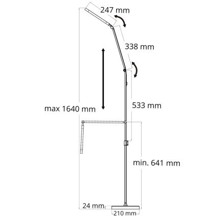 LED Dimmerabile touch lampada con piedistallo FERRARA LED/13W/230V 3000/4000/6500K nero