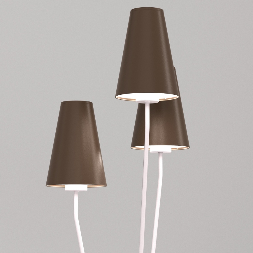 Lampada da terra TREFOT 3xE14/15W/230V marrone/crema
