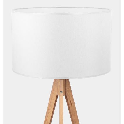 Lampada da terra TREVISO 1xE27/25W/230V bianco/legno