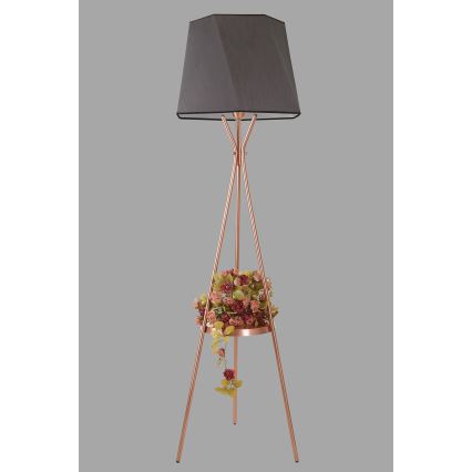 Lampada da terra VENEDIK 1xE27/60W/230V grigio/rame