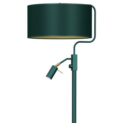 Lampada da terra VERDE 1xE27/60W/230V + 1xGU10-MR11/7W verde