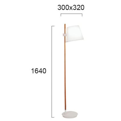 Lampada da terra VIANA 1xE27/60W/230V bianca/marrone