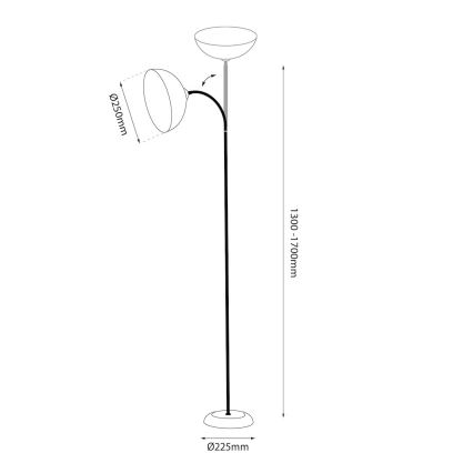 Lampada da terra ZACK 1xE27/15W/230V beige