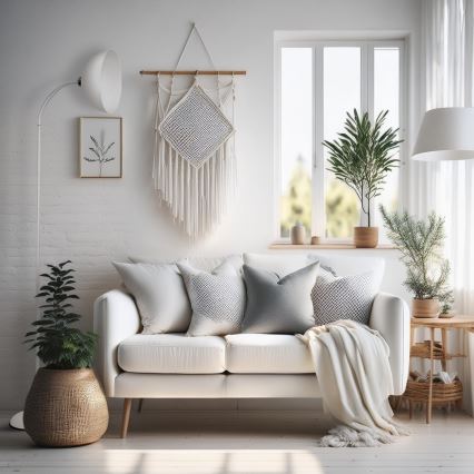 Lampada da terra ZACK 1xE27/15W/230V bianca