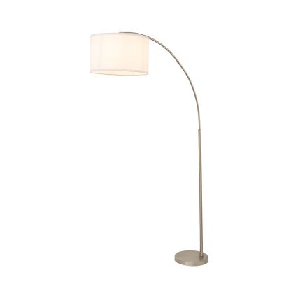 Lampada da terra ZENITH 1xE27/15W/230V cromo opaco/bianco