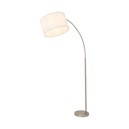 Lampada da terra ZENITH 1xE27/15W/230V cromo opaco/bianco